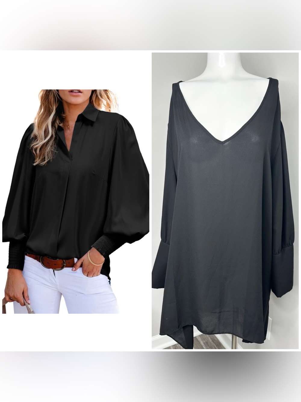 Ashley Stewart Black blouse 22/24w